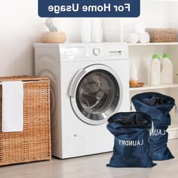 Waterdichte waszakken voor reizen - 4 stuks, opvouwbare tas voor vuile kleding, ideaal voor zwemmen, yoga en sportactiviteiten, beschikbaar in 3 maten (blauw) — thumbnail 2