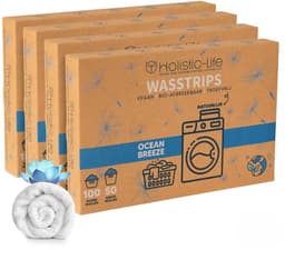 Milieuvriendelijke Wasstrips - Ocean Breeze 400 Wasbeurten Incl. Wasverzachter – Wasmiddel Wasdoekjes – Wasmiddeldoekjes - Vegan — thumbnail 1