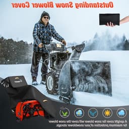 Robuuste 600D Oxford sneeuwblazer hoes, waterdicht en universeel, met reflecterende strepen, winddichte gesp en ventilatiesleuven voor optimale bescherming en duurzaamheid — thumbnail 3
