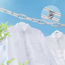Roestvrijstalen waslijn-waslijn-kledingketting-hangstoelketting-roestvrijstalen ketting-waslijn-geen ponsen-buitenwaslijn-1 meter lang-met roestvrijstalen karabijnhaak-geschikt voor het drogen van kleding op het balkon, drogen van buitenkleding, enz. — thumbnail 4