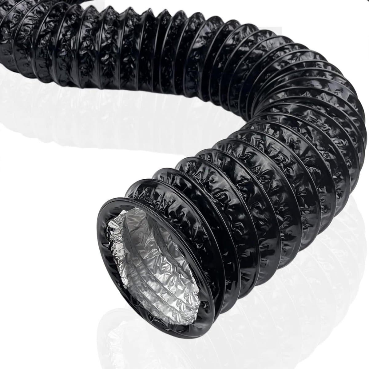 GELLDG Abluchtbuizen en -slangen - Flexibele PVC Abluchtslang - 5m x 10cm - Verstelbaar en Versterkt - Geschikt voor Afzuigkap, Wasdroger en Ventilator - Plastic Keukenaccessoire — afbeelding 1