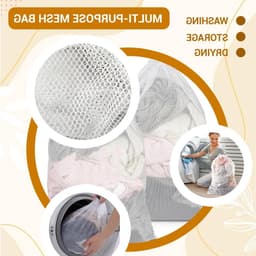 Grote Waszak van Mesh voor Wasmachine, Ideaal voor Thuis, Hotel, Studentenhuis en Reizen - 24 x 36 Inch, Duurzaam en Lichtgewicht — thumbnail 5