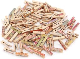 Dailygoods- Wasknijper 100 Stks - Kleurrijk Houten - Foto Clips — thumbnail 1