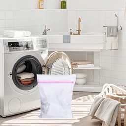 Set van 3 wasnetten 50 cm x 60 cm, fijne mesh waszakken, herbruikbare waszakken met rits voor kleding en delicate stoffen — thumbnail 3