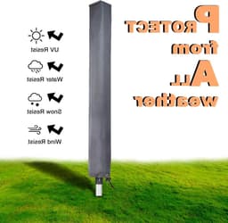 Waterdichte Bescherming voor Droogrek van Oxford Stof - Rotating Clothesline Cover 180x16x16cm - Stof-, Sneeuw- en Zonbescherming — thumbnail 2