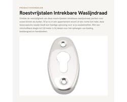 Dailygoods- Waslijn Uittrekbaar Tot 2,8 M - Wanddroogrek - Intrekbare Waslijndraad - Telescopische Waslijn - Ruimtebesparend Ontwerp - Eenvoudig Te Installeren - Kledinglijn — afbeelding 1