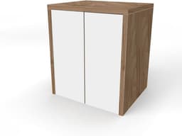 Wasmachinekast - Opbergkast - Ruimte Besparen - Push-pull deuren - 79 x 91 cm - Taupe/Steen — thumbnail 4