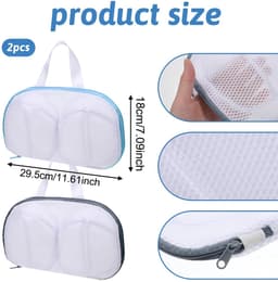Dailygoods- Wasnet - 2 Stuks - Wasnet voor Ondergoed - Wasnet voor Beha's - Herbruikbaar - Polyester - 29,5 cm x 18 cm - Waszak — thumbnail 5