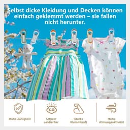 Dailygoods- Wasknijpers 20 Stuks - Kleurrijk - Kunststof - Handdoekklemmen - Compact 7x4 cm - Duurzaam en zonder afdruk - Klemmen — thumbnail 2