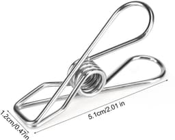 Dailygoods - Set van 20 Roestvrijstalen Wasknijpers voor Kleding — thumbnail 2