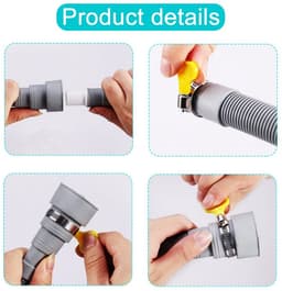 Dailygoods- Afvoerslang 5m - Flexibele/duurzame slang - Afvoerslang wasmachine - Afvoerslang vaatwasser - Afvoerslang droger - Antislip/afvoerhaak - Afvoerbuis — thumbnail 5