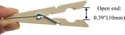 Houten wasknijpers - Grote klemmen - Kleding drogen - Stevige veren - 24 stuks - Houtkleur — thumbnail 3