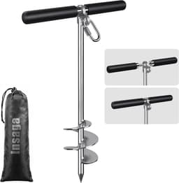 Grondanker - Stormanker Spike - Dieren Vastzetten - Afneembaar Handvat - 44 cm - Zilver — thumbnail 1
