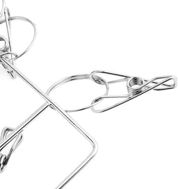 Dailygoods- Sokkendroger set van 2 - Roestvrij Stalen - 35 x 28 cm - Hangend - 40 Klemmen - Ideaal voor Camping/Balkon - Wasrek — thumbnail 4