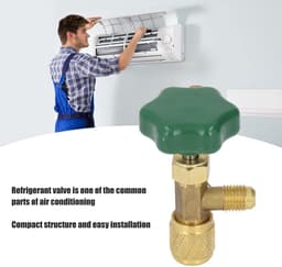 Dailygoods- Koelmiddelventiel Hoogwaardig Koper - Airconditioning Ventiel - 1/4 Inch SAE - Antislip Schakelhendel - Eenvoudig te Installeren - Compact Design - Koelmiddelklep — thumbnail 3