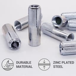 Beton Ankers - Wandpluggen Bouten - Vastzetten Materialen - Gelegeerd Staal - M16 x 65 mm — thumbnail 3