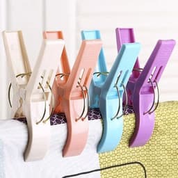 WiseGoods Premium 4 Strandlaken Knijpers XL – Grote Handdoek Klemmen 12CM – Kunststof Clips - Strand & Wasgoed - Reizen & Vakantie — thumbnail 2