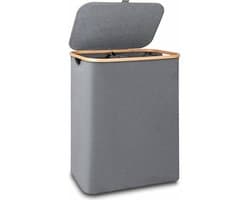 DnA® Wasmand 2 Vakken - Wasmand - Wassorteerder - Grijs - 40cm x 20cm x 60cm