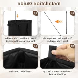 Praktische Wasmand met Handvatten, Vouwbare Opbergmand voor Kleding, Speelgoed en Accessoires, Ideaal voor Badkamer, Slaapkamer en Utility Room, 20 x 40 x 60 cm — thumbnail 4