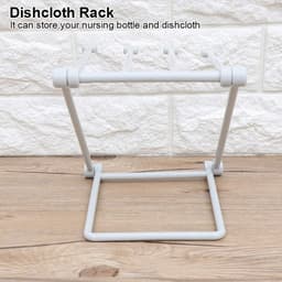 Allecto - Vouwbaar Dishcloth Droogrek - Z-Vorm Towel Rack voor Keuken - Grijs - Ruimtebesparend - Ideaal voor handdoeken - Multifunctioneel - Gesch... — thumbnail 3