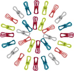 Voedselzak Knijpers - Zak Sealer Clips - Levensmiddelen Bewaren - Staal en PVC Gecoat - 5.5cm - Meerkleurig — thumbnail 1