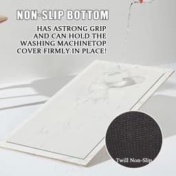 Wasmachine Droger Mat - Apparaat Beschermer - Vocht Absorberen - Antislip Rubber Onderkant - 50x60cm - Donkergrijs — thumbnail 3