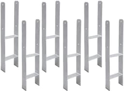 H paaldragers - Paalankers H-anker - Houtconstructies Verankeren - Stalen H-anker 5mm dik - 600 mm lengte 81 mm breed — thumbnail 1