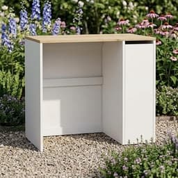 Wasmachinekast 93,5x60x88,5 cm – Opbergkast - Wit - Medahomestore — thumbnail 4