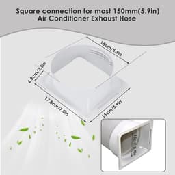 Allecto - Afvoerslangadapter - Verbinding voor airconditioning - Wit - Airco afvoerslang koppeling - Geschikt voor 150 mm slang - Verbindingsstuk v... — thumbnail 3