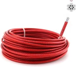 Waslijn Kabel - Buitenlijn Kleding - Efficiënt Drogend - Roestvrij Staal - 50 Meter - Rood — thumbnail 3