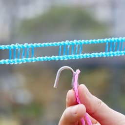 Waslijn - Wasdraad - Buiten Droge Kleding - Winddicht Stabiel - 8 Meter - Blauw — thumbnail 4
