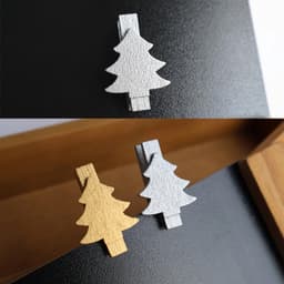 Houten Wasknijpers - Kleine Klemmen - Decoreren Knutselen - Zilveren Hart Design - 50 Stuks - Houtkleur — thumbnail 3
