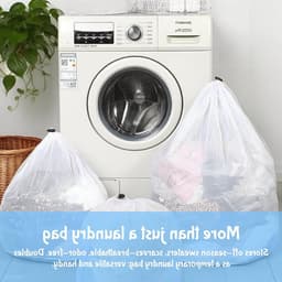 Set van 2 waszakken met trekkoord, duurzaam en slijtvast, ideaal voor wasmachine en schoenen wassen — thumbnail 2