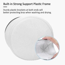 3 stuks - bh-waszakje - mesh waszakken - wasmachine zakken - voor delicate was - fijnmazige lingerie waszakken - ondergoed waszak met ritsen - voor intiem ondergoed - Cilindrische Ritsen Wasmachinetas - grijs - 15*17 cm — thumbnail 2
