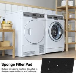 Vier vervangende drogerfilters Geschikt voor Bauknecht Privileg en Whirlpool HX 481010716911 drogers, sponsfilterpads Geschikt voor warmtepompdrogers en condensdrogers, afmetingen 230x115x14 mm. — thumbnail 3