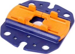 Grondanker Plaat - Steunpoot Houder - Camper Stabiliseren - Voorkomt Verzinken - 21.6 cm Lengte - Blauw Oranje — thumbnail 1