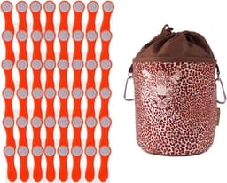 Wasknijpers - Kledingklemmen - Kleding Drogen - Zachte Grip - 48 Stuks - Oranje Grijs — thumbnail 5