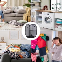 Vouwbare Wasmand - Waszak - Vouwbare Wasmanden - Pop Up Wasmanden met Verstevigde Handvatten voor Bedrijf - Reizen en Kamperen — thumbnail 5