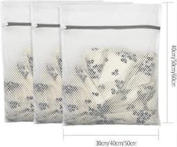 Waszakken, waszakken van mesh voor de wasmachine, 3-delige set waszakken van mesh, duurzaam wasnet, geschikt voor ondergoed, overhemden, jurken, damesblouses, sjaals en speelgoed,s, 30*40cm — thumbnail 5