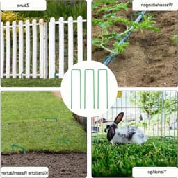 Set van 30 Grondankers, U-vormige Spijkers van 15 cm, Anti-roest Fixatie voor Tuin, Camping en Schutting — thumbnail 2