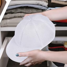 Cap Wasmachine - Hoed Beschermer - Mutsen Wassen - Behoudt Vorm - 2 Stuks - Wit — thumbnail 3