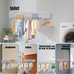 REN®roogrek - Wasrek - Droogrek- Wit- 40cm x 80cm x 10cm — thumbnail 4