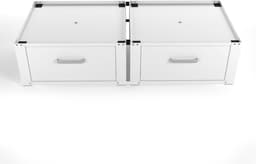 Wasmachine verhoger - Onderstel met lade - Wassen en opbergen - Ergonomisch ontwerp - 31cm hoog - Wit — thumbnail 1