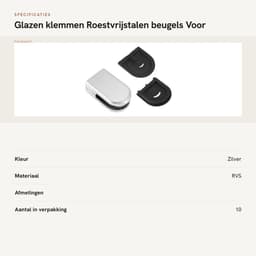 Dailygoods- Glazen Klemmen 10 Stuks - 6-8mm Roestvrijstalen Beugels - Klemhouder voor Glasplaat - Antislip Grip - Veilig en Stevig - Glasklem — thumbnail 5