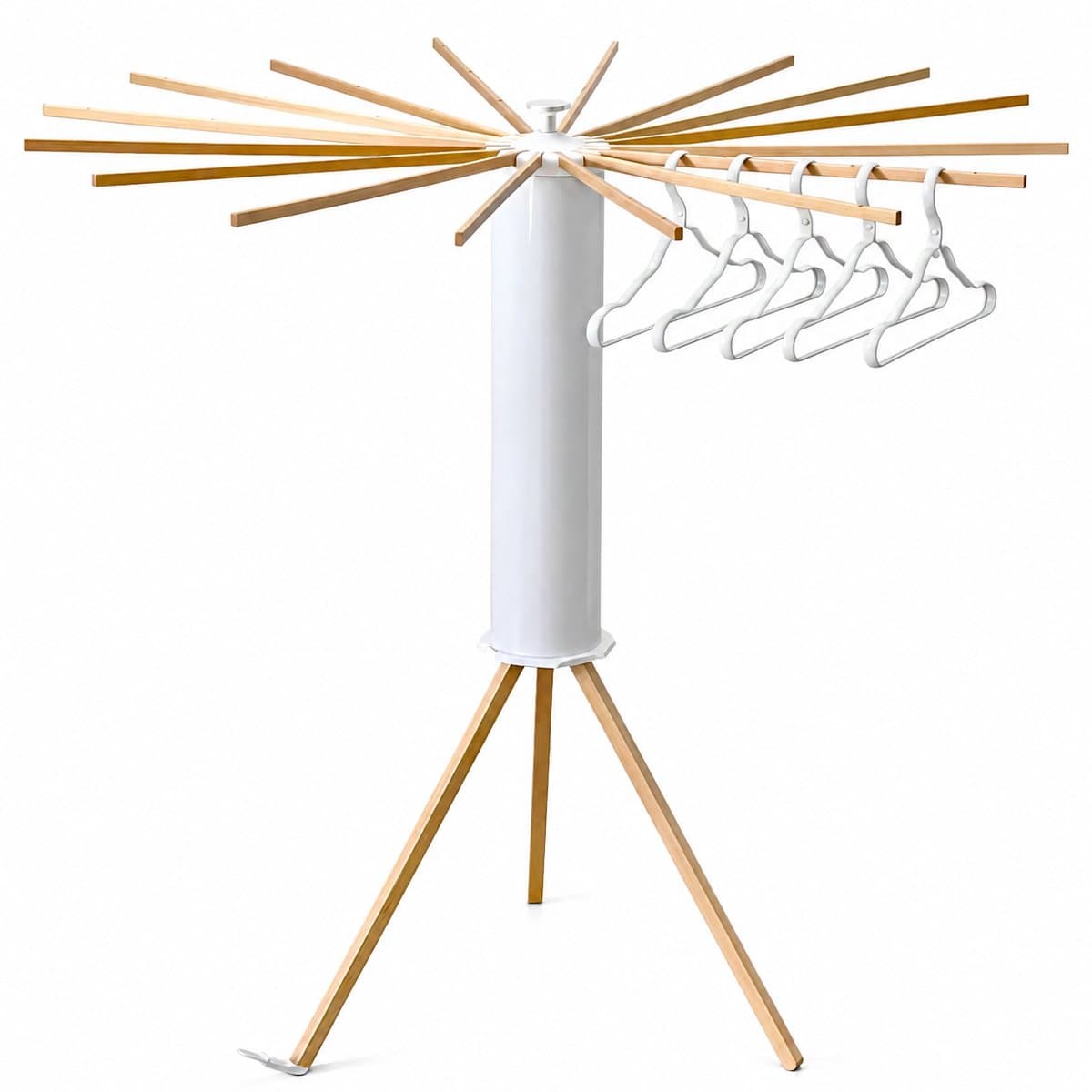 D&A Wasrek - Droogrek - Wasrek inklapbaar - Wasrek staand - Kleding droogrek - Octopus - 32 Kilogram draagvermogen - Wit — afbeelding 1