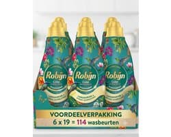 6 x Robijn - Klein & Krachtig Collections Color Paradise Secret - Vloeibaar Wasmiddel - 19 Wasbeurten - Wasmiddel - Kleurwas - Wasverzachter - Biologisch Afbreekbaar - Duurzaam