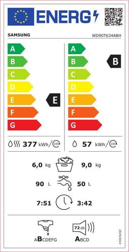 Samsung Autodose was-droogcombinatie WD90T634ABH — thumbnail 2