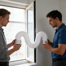 Afvoerslang Airco - Flexibele Leiding - Ventilatie Verbeteren - Telescopisch Ontwerp - Diameter 13/15 cm - Wit — thumbnail 2