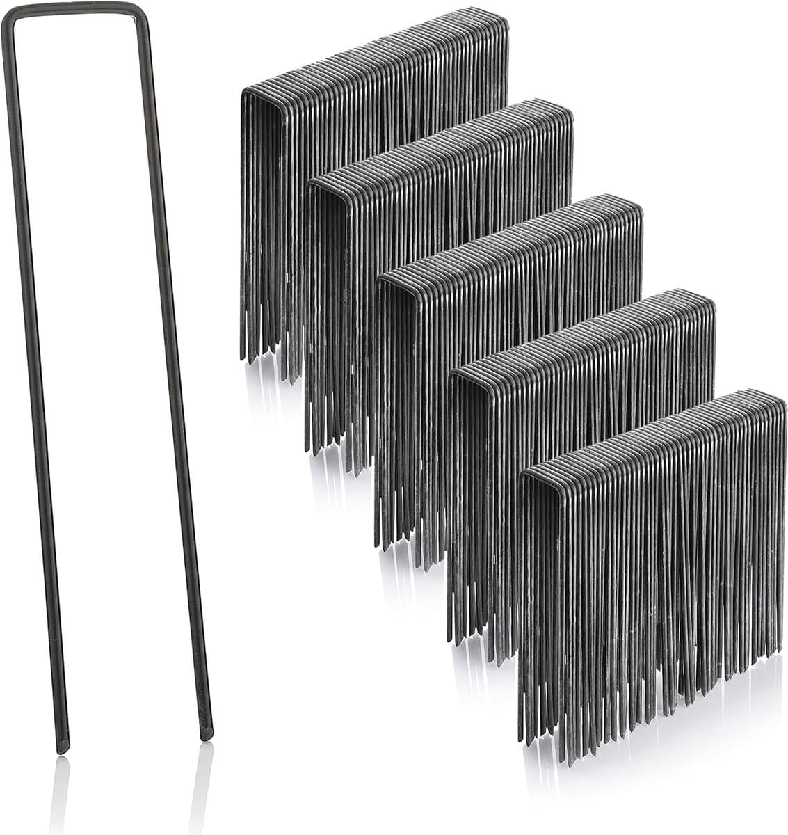 Grondankers Staal - Haringen Tuin - Vastzetten Tuin - Robuust Carbon Staal - 250 stuks 150mm - Metaal — afbeelding 1