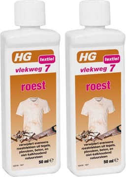 Hg Vlekweg Nr7 Roest verwijderaar textiel - Beton - Tegels - Plavuizen | 2 Stuks ! — thumbnail 2